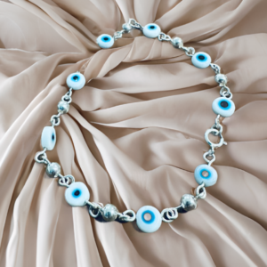 Pulsera ojo turco blanco